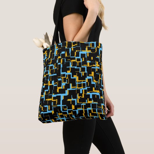 Schwarz-Gelb-Muster der digitalen Camouflage Tasche (Von Nahem)