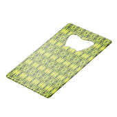 Schwarz-Gelb-Muster Geldbeutel Flaschenöffner (Vorderseite Schrägansicht)