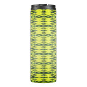 Schwarz-Gelb-Muster Thermosbecher (Rückseite)