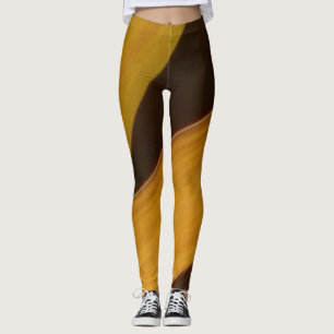 Schwarz-Gelb-MusterLeggings Leggings