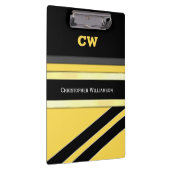 Schwarz-Gelb-Namensnennungsstelle Klemmbrett (Rechts)