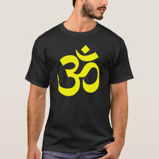 Schwarz-Gelb-Om-Symbol T-Shirt