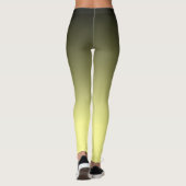 Schwarz-Gelb-Ombre-Muster Leggings (Rückseite)