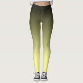 Schwarz-Gelb-Ombre-Muster Leggings (Vorderseite)