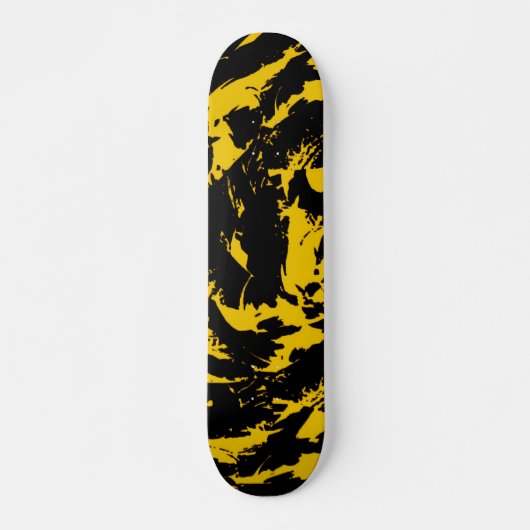 Schwarz-Gelb-Paint-Spritzer-Skateboard Skateboard (Vorne)