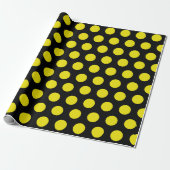 Schwarz-Gelb-Polka Docht moderne Eleganz Geschenkpapier (Ungerollt)