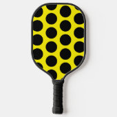 Schwarz/Gelb Polka Dots Pickleball Paddel Pickleball Schläger (Rückseite)