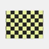 Schwarz-Gelb-Quadrate Fleecedecke (Vorderseite (Horizontal))