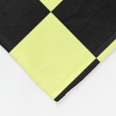 Schwarz-Gelb-Quadrate Fleecedecke (Ecke)