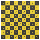 Schwarz-Gelb-Quadrate mit Ant-Schachbrett Stoff (Muster)
