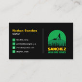 Schwarz-Gelb-Rasenmäher Visitenkarte (Vorderseite)