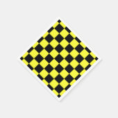 Schwarz-Gelb-Schachbrettmuster Serviette (Ecke)