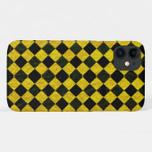 Schwarz-Gelb-Schachmuster Case-Mate iPhone Hülle (Rückseite (Horizontal))