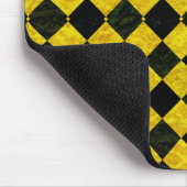 Schwarz-Gelb-Schachmuster Mousepad (Ecke)