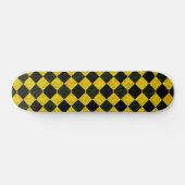 Schwarz-Gelb-Schachmuster Skateboard (Horizontal)