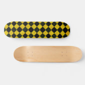 Schwarz-Gelb-Schachmuster Skateboard (Horizontal)