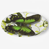 Schwarz-Gelb-Schmetterling-Skulpturen Pappteller (Schrägansicht)