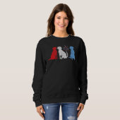 Schwarz Gelb Schokolade Fuchs Rot Lab Silber Patri Sweatshirt (Vorne ganz)