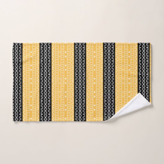 Schwarz-Gelb-Set Badhandtuch Set (Handtuch)