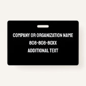 Schwarz-Gelb-Sicherheit mit benutzerdefinierter Lo Ausweis (Rückseite)