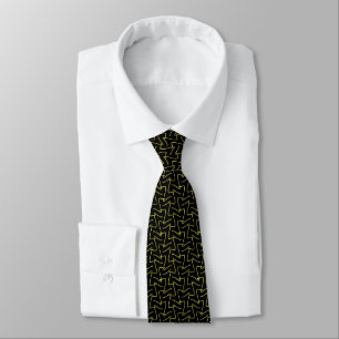 Schwarz-Gelb-Squiggles Neck Tie Krawatte