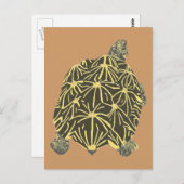 Schwarz-Gelb-Star-Tortoise, Postkarten malen (Vorne/Hinten)