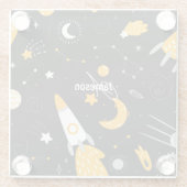 Schwarz-Gelb-Stars, Die Weltraumrakete des Mondes Glasuntersetzer (Rückseite)