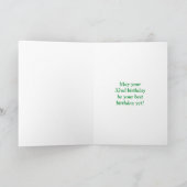 Schwarz & Gelb Streifen "32"; 32. Geburtstag + Nam Karte (Innenseite)