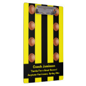 Schwarz-Gelb-Streifen für Basketballtrainer Klemmbrett (Rechts)