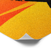 Schwarz-Gelb-Südwest-Kokopelli-Design Poster (Ecke)