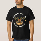 Schwarz-Gelb-Surfen für den T - Shirt (Vorderseite)