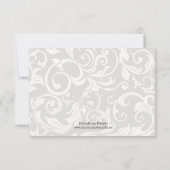 Schwarz-Gelb-Swirl-Hochzeitsskalender RSVP (Rückseite)