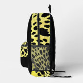 Schwarz-Gelb-Tierdruck Modernes Monogramm Bedruckter Rucksack (Rechts)
