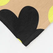 Schwarz-Gelb-Tropen-Blumen-Botanischer Sommer Fleecedecke (Ecke)