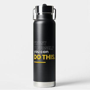 Schwarz-Gelb-Typografie Trinkflasche
