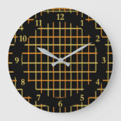 Schwarz-Gelb-Uhr Große Wanduhr (Vorderseite)