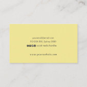 Schwarz-Gelb-Visitenkarte Visitenkarte (Rückseite)