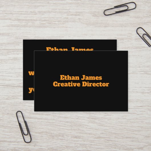 Schwarz-Gelb-Visitenkarte Visitenkarte (Vorderseite/Rückseite Beispiel)