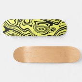 Schwarz-Gelb-Waves-Skateboard oder Farbe wählen Skateboard (Horizontal)