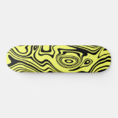 Schwarz-Gelb-Waves-Skateboard oder Farbe wählen Skateboard (Horizontal)