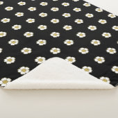 Schwarz-Gelb-Weiß-Buttercup-Blume Sherpadecke (3/4)