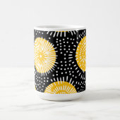 Schwarz-Gelb-Weiß-Doodle-Burg Kaffeetasse (Mittel)