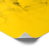 Schwarz-Gelb-Weiß-Moderne Abstrakte Pinselstriche Poster (Ecke)