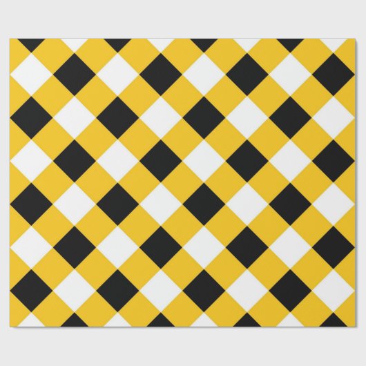 Schwarz-Gelb-Weiß-Muster im Herbst Geschenkpapier (Flach)