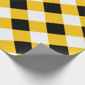 Schwarz-Gelb-Weiß-Muster im Herbst Geschenkpapier (Ecke)