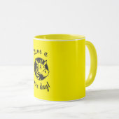 Schwarz-Gelb-Zebra "Schöne Tage" Tasse (VorderseiteRechts)