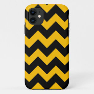 Schwarz-Gelb-Zickzack-Zigzap-Muster iPhone 11 Hülle
