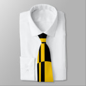 Schwarz-gelbe fette Kreisstreifen mit positivem Ne Krawatte (Gebunden)