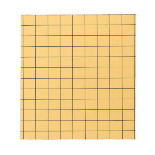 Schwarz-gelbe Gingham-Karo-Muster  Notizblock