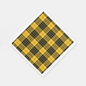 Schwarz Gelbe Karopapier Serviette (Ecke)